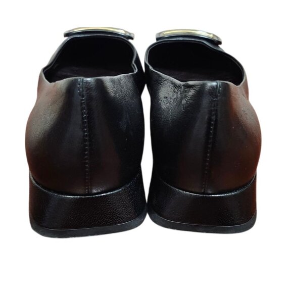 Tory Burch Georgia Point Toe Black Water Snake Heels Flats 6.5 - Picture 8 of 13